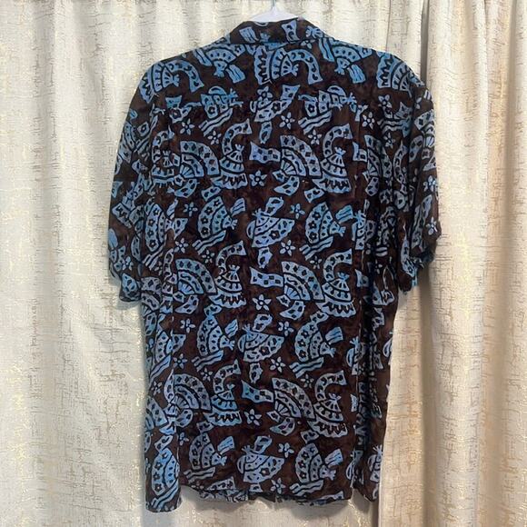 2!! Vintage Territory Ahead Fun Button Down Casual Men's Shirts Both Size Medium - Picture 6 of 7